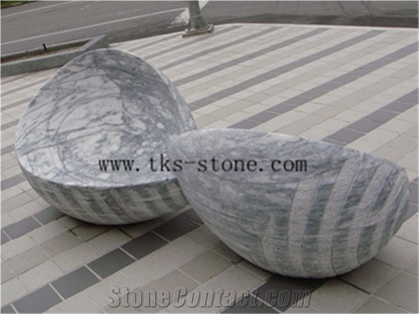 China Multicolor Granite Art Chairs,Shape Abstraction Bench