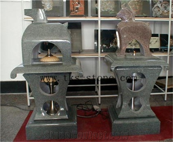 China Natural Stone Lanterns Caving,Beige Granite Garden Lanterns & Lamps,Japanese Lanterns,Exterior Lamps