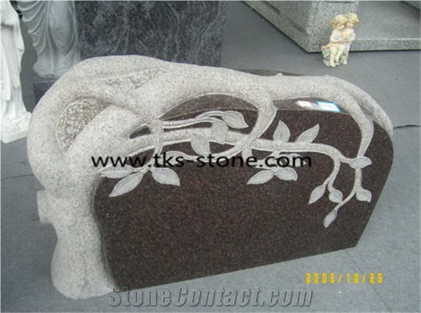 China Red Granite Tombstone & Monument,Tree Carving Tombstone & Monument,Custom Monuments, Western Style Tombstone & Monument,Caving Headstones,Monument Design, Gravestone