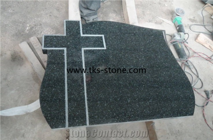 China White Marble Cross Flower Carving Monument & Tombstone, Engraved Tombstones