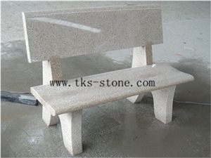 China Yellow Granite Garden Park Patio Bench