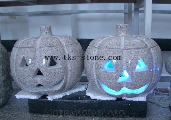 China Yellow Granite Grimace, Funny Face Lanterns, Western Style Exterior Lamps