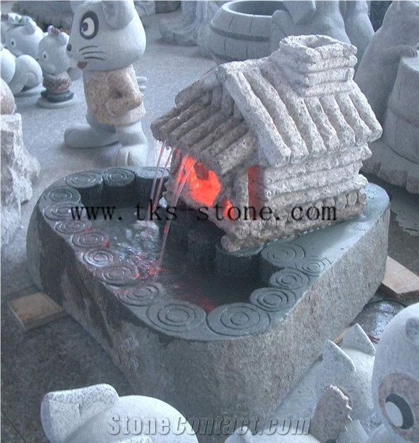 China Yellow Granite Lanterns Sculptures,Beige Granite Lamps Caving,Japanese Lanterns,Garden Lamps
