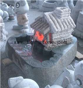 China Yellow Granite Lanterns Sculptures,Beige Granite Lamps Caving,Japanese Lanterns,Garden Lamps