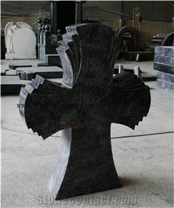 Cross Bahama Blue Polished Tombstone&Monument ,