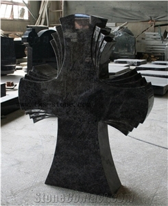 Cross Bahama Blue Polished Tombstone&Monument ,