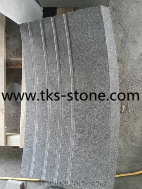 Curved China G684 Grey Granite Kerbstones/Curbstone/Kerbstone/Curbs/Side Stone, Black Granite Kerbstones