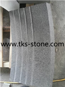 Curved China G684 Grey Granite Kerbstones/Curbstone/Kerbstone/Curbs/Side Stone, Black Granite Kerbstones