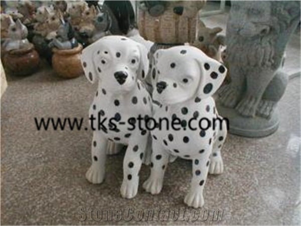Dog Granite Sculpture & Statue,Yellow Granite Animal Sculptures,Garden Sculptures,Caving Dogs,Statues