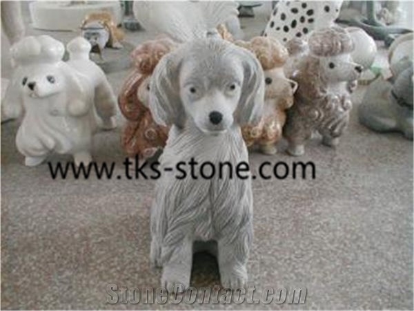 Dog Granite Sculpture & Statue,Yellow Granite Animal Sculptures,Garden Sculptures,Caving Dogs,Statues