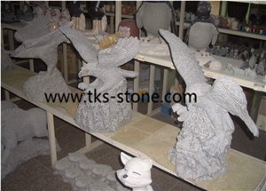 Eagle Sculpture & Statue,Grey Granite Animal Sculptures,Eagle Caving,Garden Sculptures,Western Statues, Landscape Statues