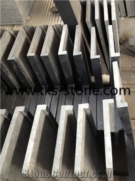 Flamed G684 Granite Pool Coping, Pearl Black, Fuding Black Granite Swimming Pool Coping, Swimming Pool Edge, Natural Stone Pool Coping