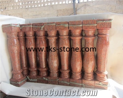 G562 Granite Balustrade & Railings, Maple Red Granite Railings