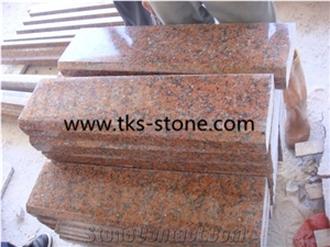 G562 Granite Kerbstone,Maple Red,China Red Granite Kerbstone,Granite Curbstone,Side Stone