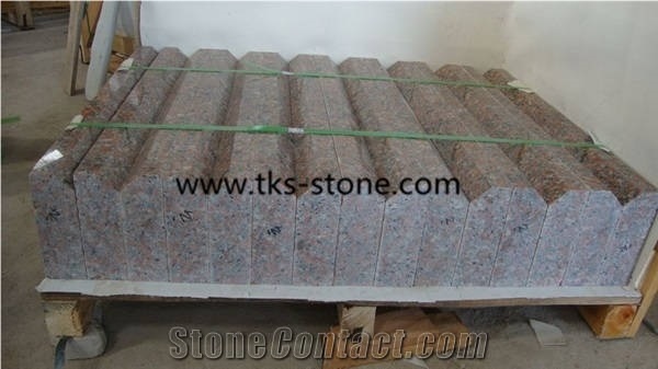 G562 Granite Kerbstone,Maple Red,China Red Granite Kerbstone,Granite Curbstone,Side Stone