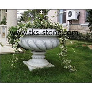 G603 Grey Granite Pots ,Stone Flower Pot ,Garden Planters,Landscaping Planters,Planter Pots, Sculpture Grey Granite Landscaping Planters
