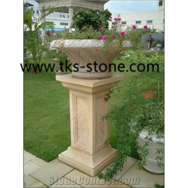 G603 Grey Granite Pots ,Stone Flower Pot ,Garden Planters,Landscaping Planters,Planter Pots, Sculpture Grey Granite Landscaping Planters
