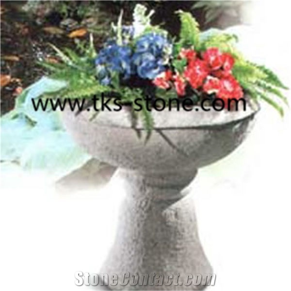 G603 Grey Granite Pots ,Stone Flower Pot ,Garden Planters,Landscaping Planters,Planter Pots, Sculpture Grey Granite Landscaping Planters