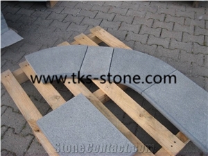 G654 Granite Pool Coping, Padang Dark, Sesame Black, Impala Black, China Dark Grey Granite Swimming Pool Coping, Swimming Pool Edge, Natural Stone Pool Coping