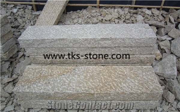 G682 Granite Kerbstone,Sunset Gold,Rusty Yellow,Giallo Yellow Granite Kerbstone,Curbstone,Granite Side Stone