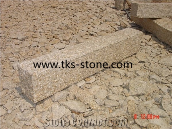 G682 Granite Kerbstone,Sunset Gold,Rusty Yellow,Giallo Yellow Granite Kerbstone,Curbstone,Granite Side Stone
