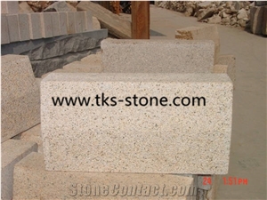 G682 Granite Kerbstone,Sunset Gold,Rusty Yellow,Giallo Yellow Granite Kerbstone,Curbstone,Granite Side Stone