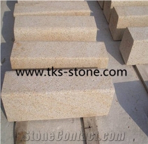 G682 Granite Kerbstone,Sunset Gold,Rusty Yellow,Giallo Yellow Granite Kerbstone,Curbstone