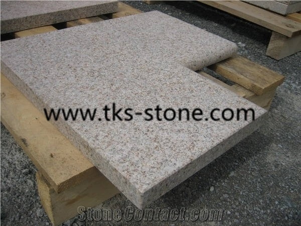 G682 Granite Pool Coping,Sunset Gold,Rusty Yellow,Giallo Yellow,China Gold Leaf,Golden Cristal,Golden Crystal Granite Swimming Pool Coping,Swimming Pool Edge,Natural Stone Pool Coping