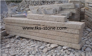 G682 Granite,Sunset Gold,Rusty Yellow,Giallo Yellow Granite Cubestone,Granite Cobble Stone