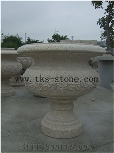 G682 Yellow Granite Flower Pots