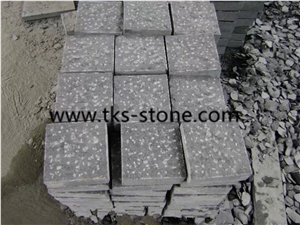 G684 Black Granite Pineappled Paving Stone,Black Pineappled Pavers,Black Garden Stepping Pavements,G684 Terrace Floors,Pineappled Stone