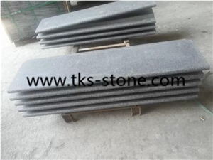 G684 China Pearl Black Stairs&Steps,Crystal Black Basalt G684 Stairscase,China Black Basalt Flamed Stairs&Steps