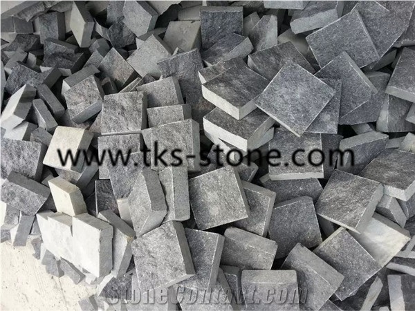 G684 Pearl Black Basalt Cobble Stone/Cube Stone