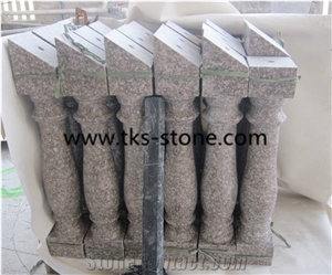 G687 Granite ,Peach Red,Blossom Red,China Red Granite Baluster,Granite Balustrade&Railings