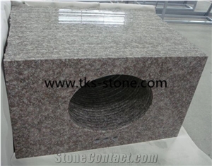 G687 Granite,Peach Red,Blossom Red,China Red Granite Bathroom Countertops,Granite Vanity Tops