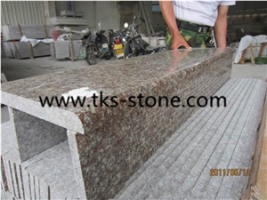 G687,Peach Red,Blossom Red,China Red Granite Stairs&Steps