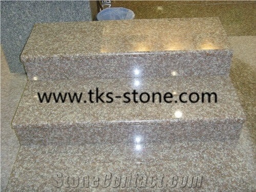 G687,Peach Red,Blossom Red,China Red Granite Stairs&Steps