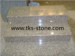 G687,Peach Red,Blossom Red,China Red Granite Stairs&Steps