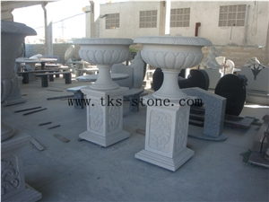 Granite High Feet Flower Pots, Custom Flower Pots