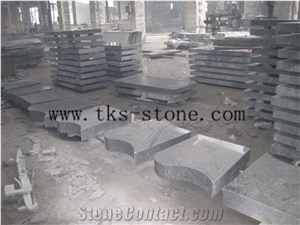 Grey G603 Granite Monument & Tombstone,Flower Carving Tombstone