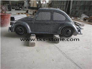Grey Granite Car Sculpture,Car Art Works,Grey Granite Car Art Design,Carving Art Works,Stone Car Caving
