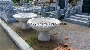 Grey Granite Exterior Flower Pots