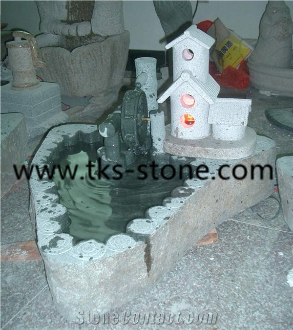 Grey Granite Fountain,Garden Fountains,Sculptured Fountains,Water Features