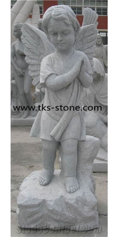 Grey Granite Sculptures,Children Sculptures&Statues,Angel Sculptures, Human Sculptures, Handcarved Statures