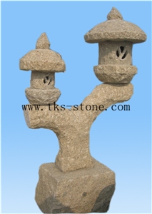 Japanese Garden Lanterns, Beige Granite Garden Lanterns