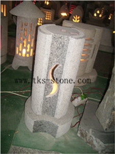 Lamps Caving,Lantern Sculptures,Beige Granite Garden Lanterns&Lamps,Japanese Lanterns,Exterior Lamps