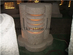 Lanterns Caving,Beige Granite Lantern Sculptures,Garden Lanterns&Lamps,Japanese Lanterns,Exterior Lamps