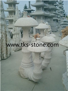 Lanterns, Japanese Lanterns,China Grey Granite Lamps,Garden Lanterns,Lamps, Sculpture Grey Granite Japanese Lanterns
