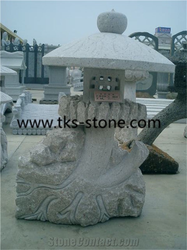 Lanterns, Japanese Lanterns,China Grey Granite Lamps,Garden Lanterns,Lamps, Sculpture Grey Granite Japanese Lanterns