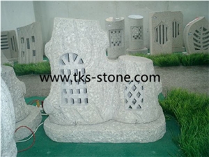 Lanterns & Lamps,Grey Granite Lamps,Garden Lanterns,Stone Garden Lamps, Sculpture Grey Granite Garden Lanterns